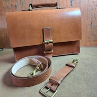British Leather Briefcase - Shoulder Strap - READY TO POST