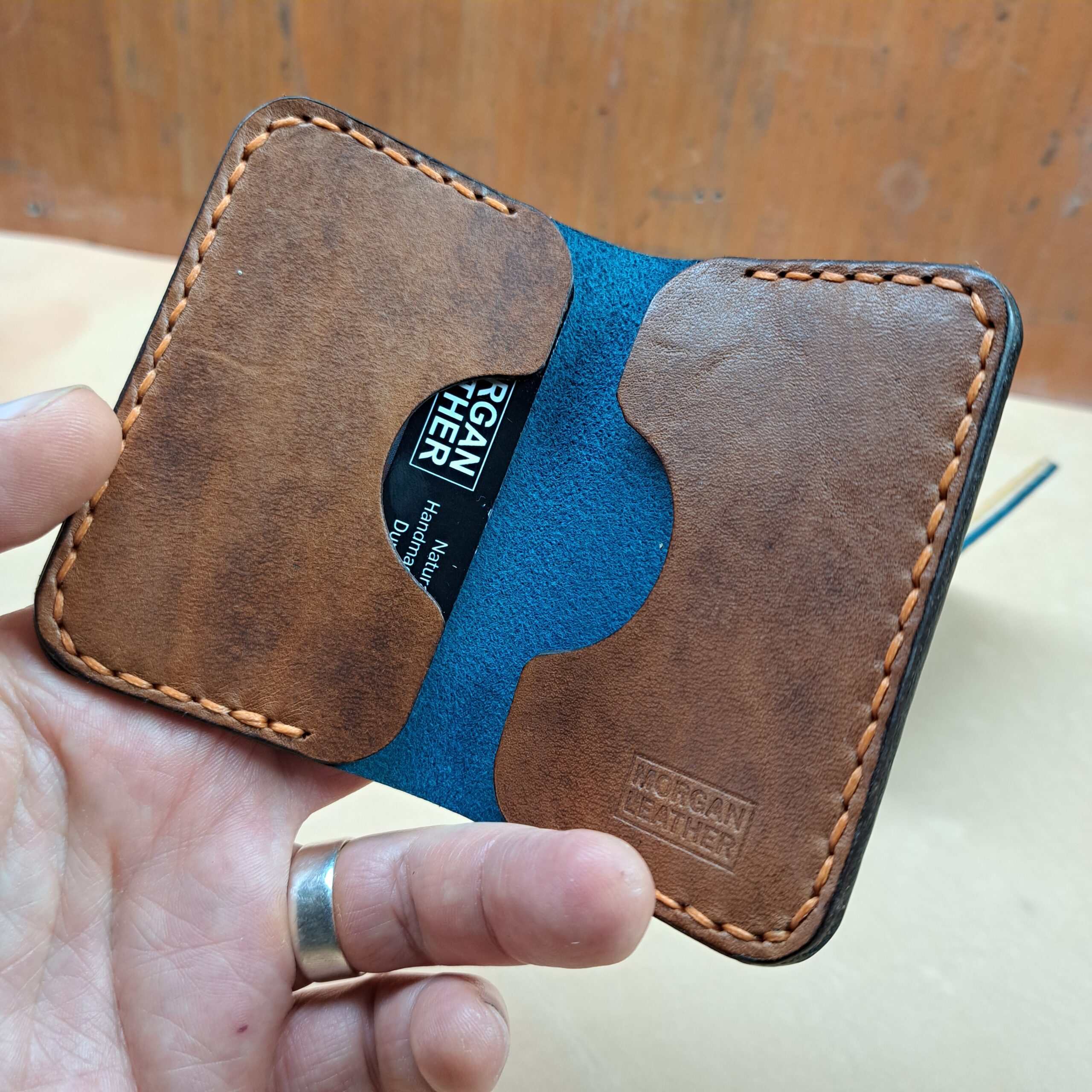 Blue Mini-Bifold Wallet - Image 3