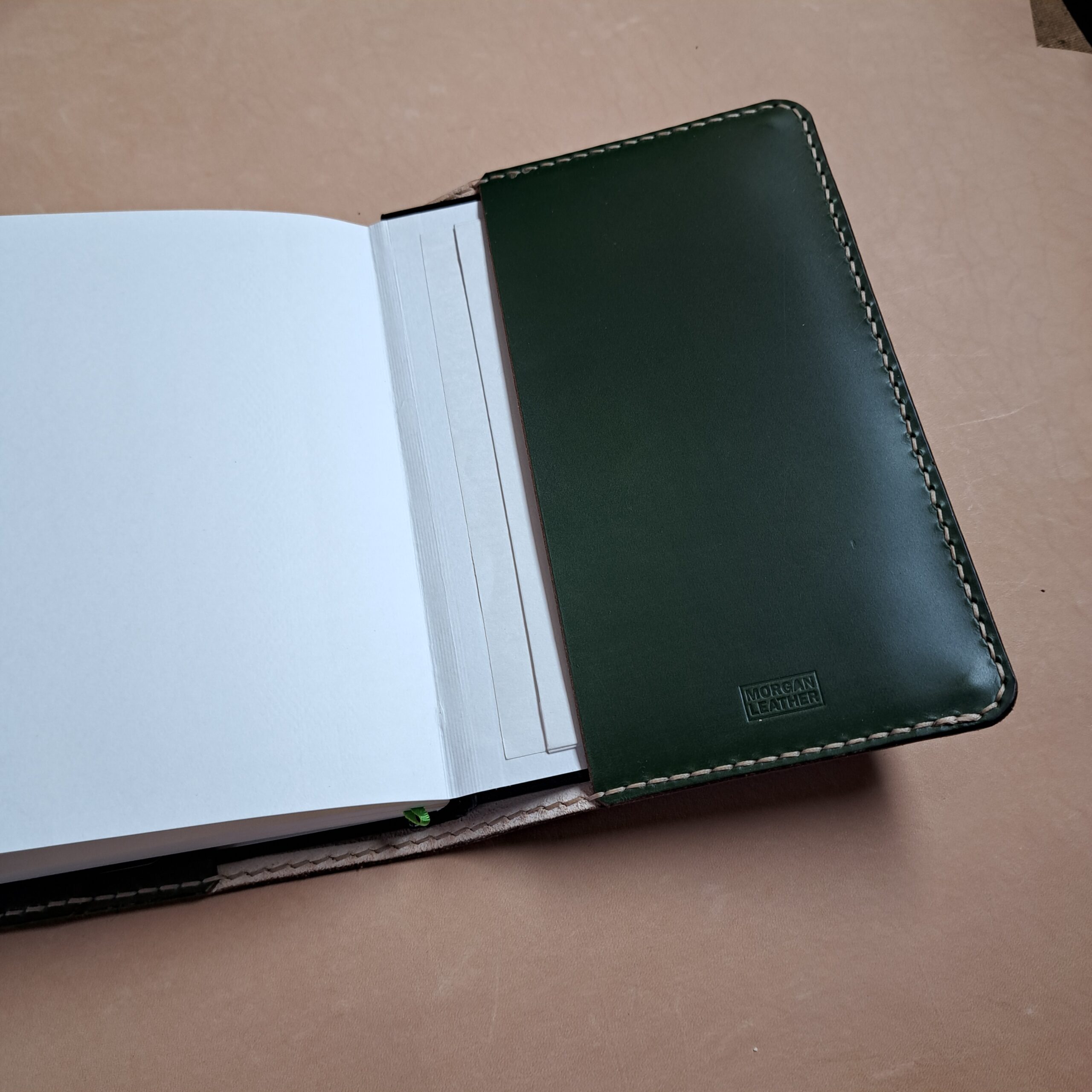 Green A5 Leather Notebook Cover - Image 6