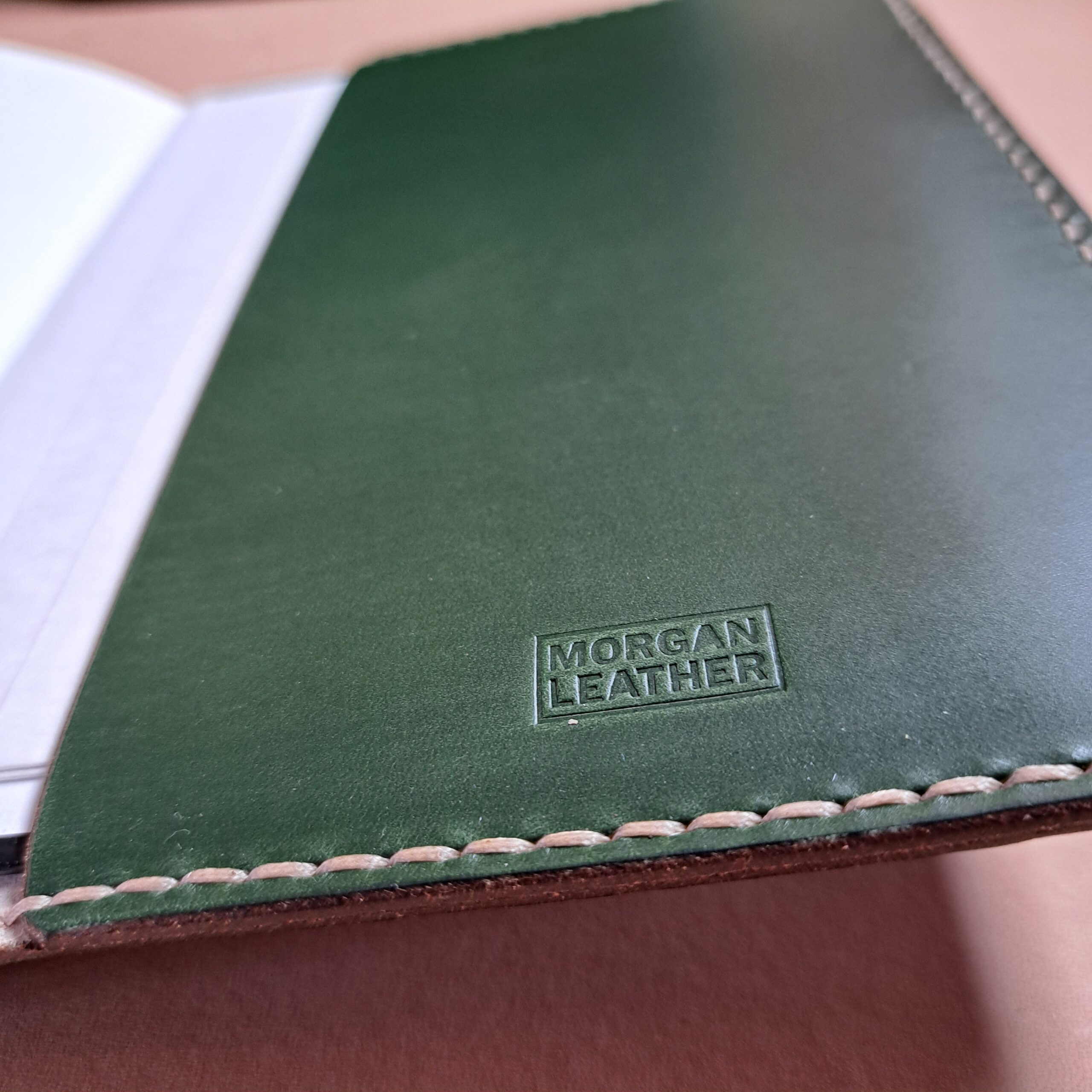 Green A5 Leather Notebook Cover - Image 7