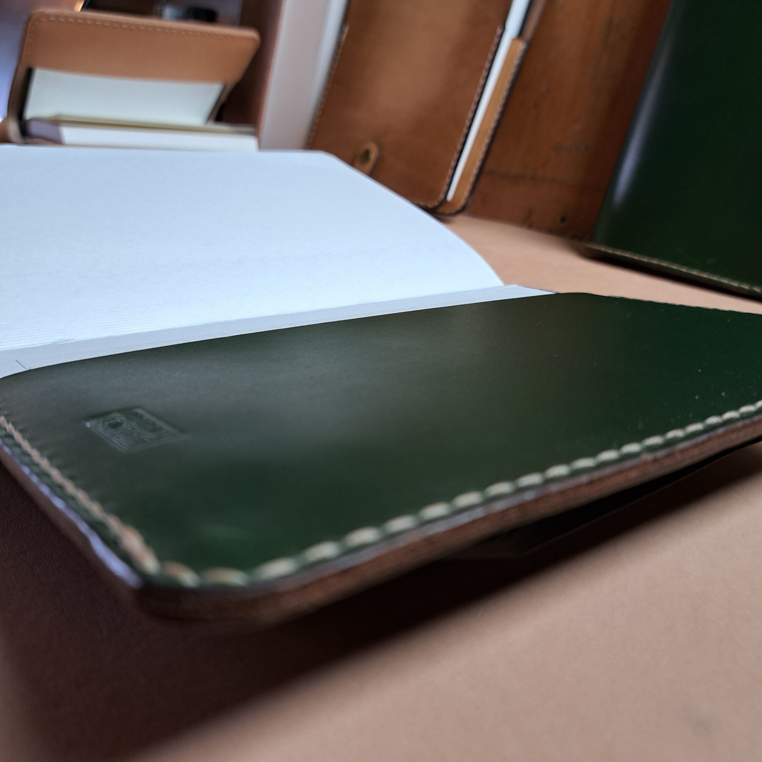 Green A5 Leather Notebook Cover - Image 8