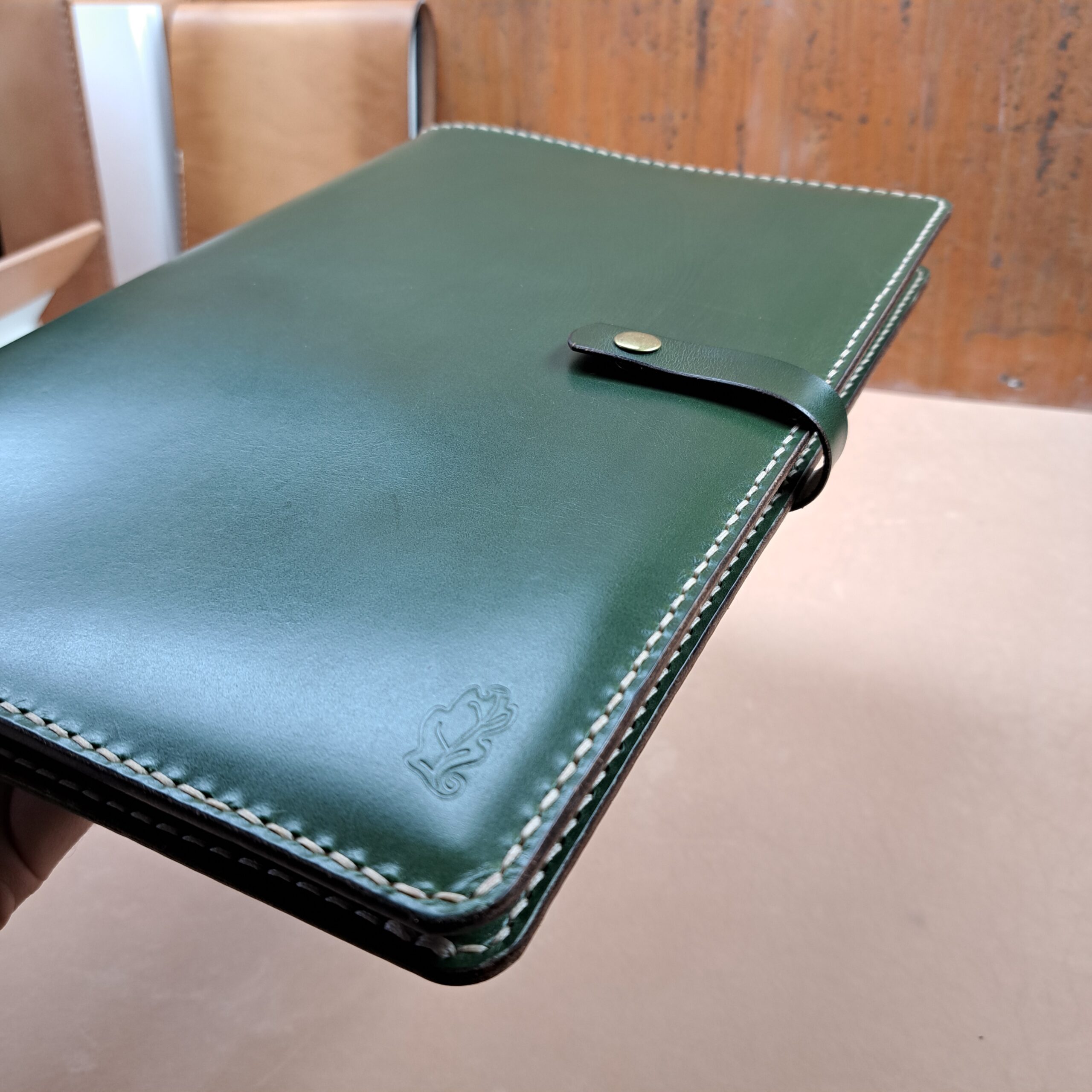 Green A4 Leather Notebook Cover - Image 2