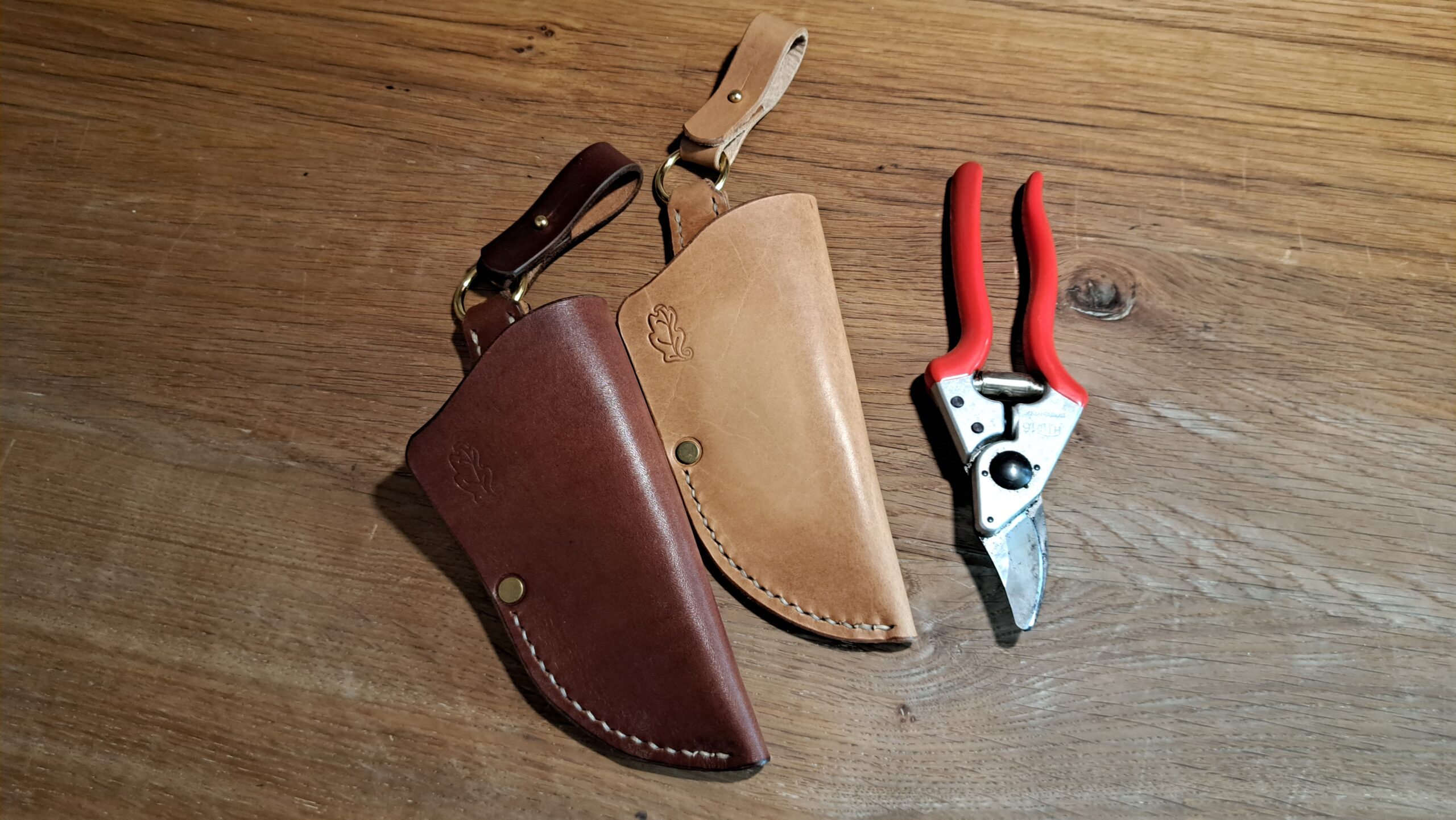 Handmade British Oak Bark Tanned Leather Secateur Holster | Luxury Gardening Belt Pouch | Garden Tool Sheath | Made in UK | READY to POST - Image 5