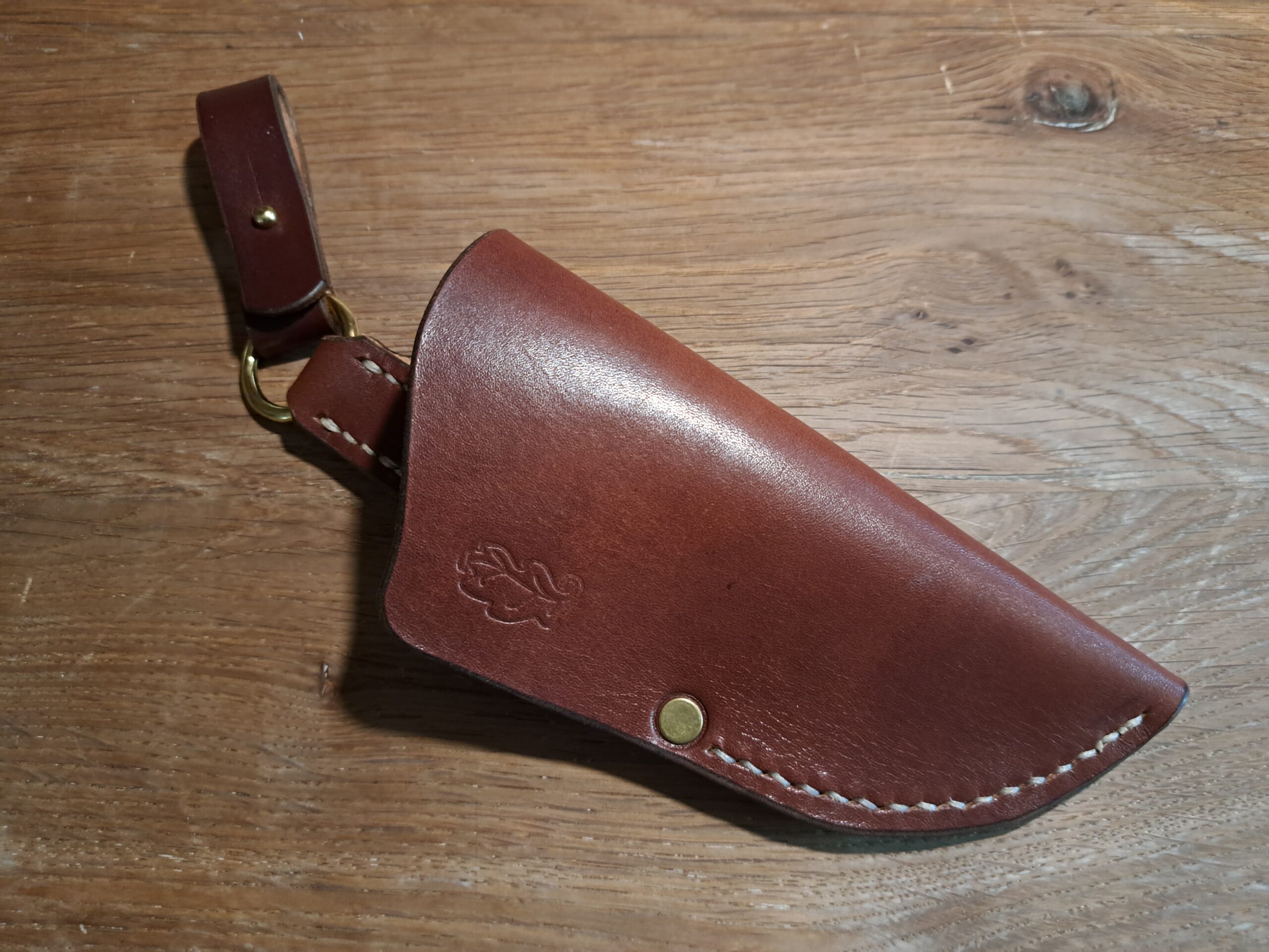 Handmade British Oak Bark Tanned Leather Secateur Holster | Luxury Gardening Belt Pouch | Garden Tool Sheath | Made in UK | READY to POST - Image 3