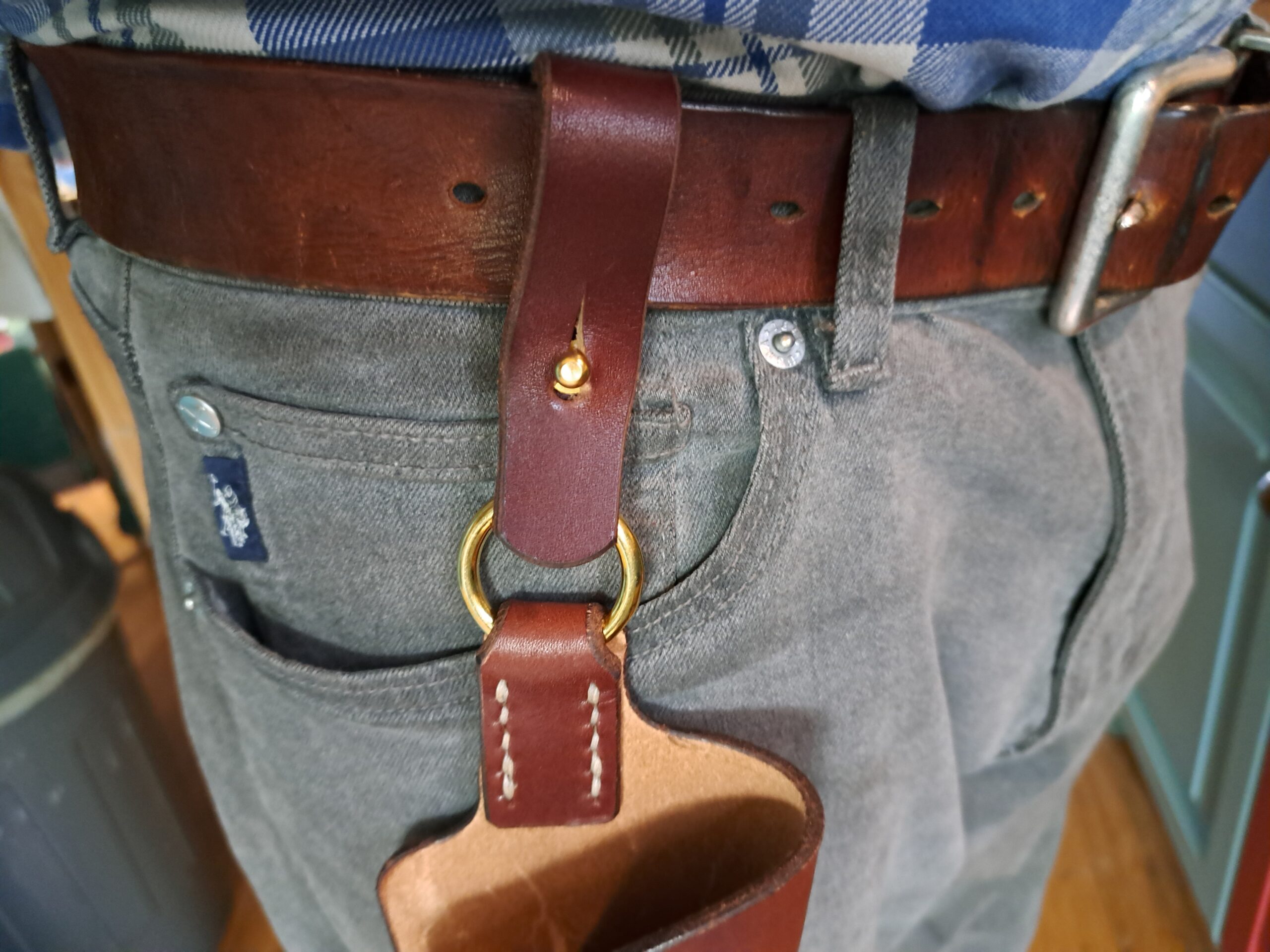 Handmade British Oak Bark Tanned Leather Secateur Holster | Luxury Gardening Belt Pouch | Garden Tool Sheath | Made in UK | READY to POST - Image 12