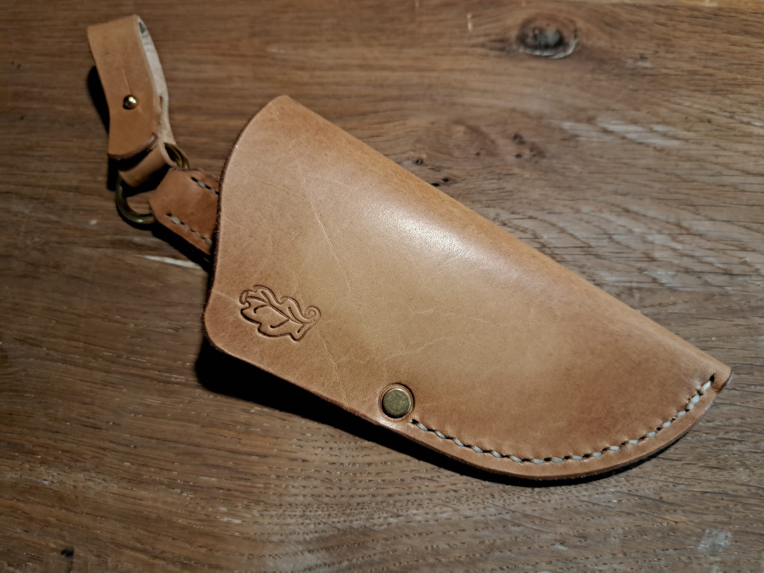 Handmade British Oak Bark Tanned Leather Secateur Holster | Luxury Gardening Belt Pouch | Garden Tool Sheath | Made in UK | READY to POST - Image 2